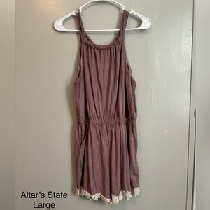 Altar’s State Suede Pink Romper